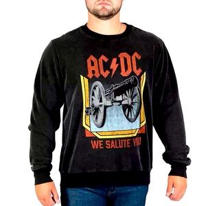 ACDC Licensed Crew • NWOT • 2XL Black Graphic Sweatshirt